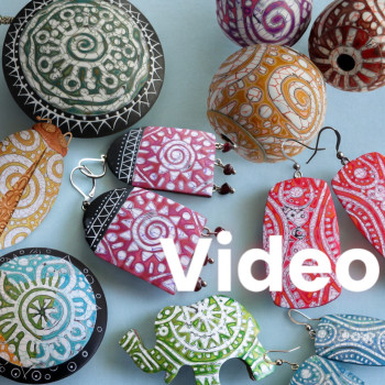 VIDEO Faux Wax Batik ZOOM ws RECORDED, English